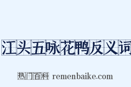 江头五咏花鸭反义词是什么意思的图片